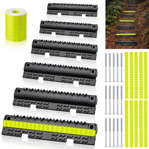 Wesiti 6 Pack Outdoor Stair Treads, Premade Outdoor Steps 20 Inch