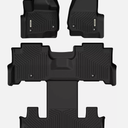 OEDRO 3 Rows Floor Mats Liners Set for 2018-2025 Expedition 2nd Row Bucket Seats