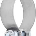 Stainless Steel Exhaust Clamp, Narrow Band Muffler Seal,Car Accessories Narrow Band Muffler Clamp,Use for Exhaust System (3 inch)