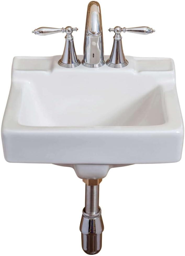 Small Wall Mount Bathroom Sink 14"x12" White