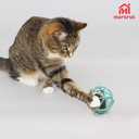 Squeaky Mouse Ball Cat Toy with Simulated Sound, 4.3in Mouse Ball Cage, Squeky Balls for Cats to Play With Indoor, Interactive Plastic Squeak Funny Toys Best for Playing Chasing Chewing Training