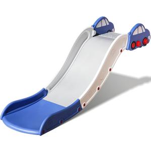 Couch Slide for Stairs Bed Kids Extended Widened Toddler Slide Plastic Indoor Toy Easy to Assemble Store Car Blue Plus