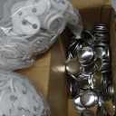 200 Sets Button Maker Supplies, 0.98 inch / 25mm Button Parts Buttons Supplies, Approx. 1 in Blank Badge Parts with Blank Paper for Buttons Maker Machine Pin Maker Press