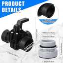 DoubleFill 3 Way Swimming Pool Diverter Valve Hose Adapter with Hose Clamps Replacement Slip Valve Filter Hose Conversion Kit with Seal Ring for 1 1/4'' or 1 1/2'' Filter Ports (Black,SPX1091Z4)