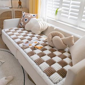 Couch Cover for Dogs Washable, Sofa Cover Protector, Couch Covers for 3 Cushion Couch Sofa Pet Friendly, Soft, Non Slip (27.6 x 82.7 Inch, Dark Brown)