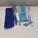 Microfiber Spray Mop for Floors Cleaning: Wet Dry Hardwood Floor Mops with 3 Washable Reusable Pads for Swiffer Powermop - Flat Mop with Sprayer for Tile Wood Laminate Vinyl Marble (Dark Blue)