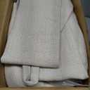 Extra Wide Natural Pinch Pleated Curtains 90 Inches Long 2 Panels Set, Light Filtering Soft Airy Fabric Textured Curtains for Patio Sliding Glass Door, Modern Window Drapes, 2x60Wx90L Inches