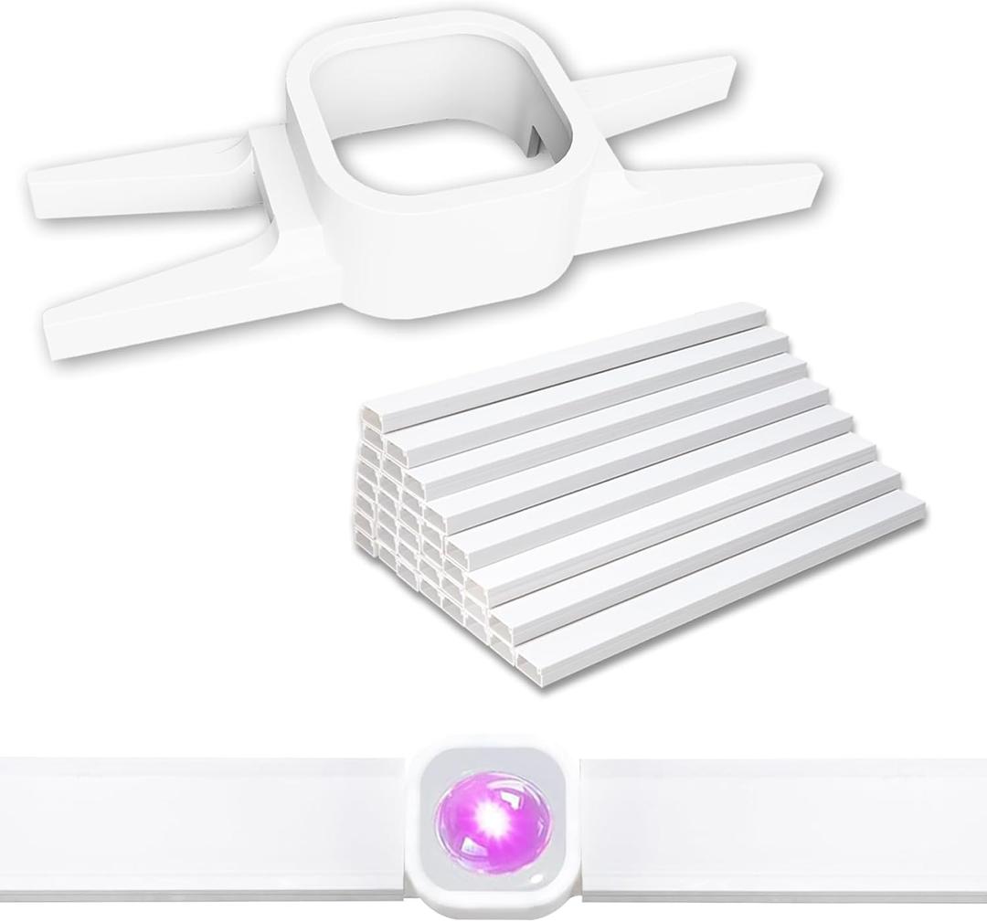 100FT Light Track System for Govee Permanent Outdoor Lights Pro (H706A), Permanent Halloween/Christmas Light Track, DIY Paintable PVC Track