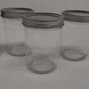 PRETYZOOM 4 Pack Kitchen Honey Jars Glass Seal Jars Bottles Lids for Food Storage Canning