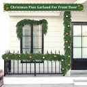 6ft Christmas Cedar Garland, Real Touch Pine Garland, Realistic Cypress Garlands Christmas Decorations for Mantel, Table, Stairs, Porch - Indoor Outdoor Xmas Holiday Decor