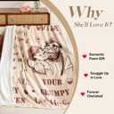 weigelia to My Wife Blanket - Romantic Anniversary, Christmas & Valentines Day Gifts for Wife, Cozy Fleece & Sherpa Throw Blanket for Bed, Couch or Sofa (Wood Tone, 50" x 60")