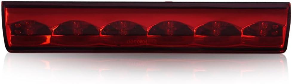 G-PLUS LED 3rd Brake Light Compatible with Truck Cap Topper Leer Are Century LED Recessed 3rd Third Brake Light Lamp AT-LED-36R Red Lens Chrome Housing Tercera Luz De Freno