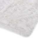 Gentle Soft Fluffy Fur Throw Blanket, Cozy Plush Blanket White, 50 * 60 Inches (Rabbit Fur)