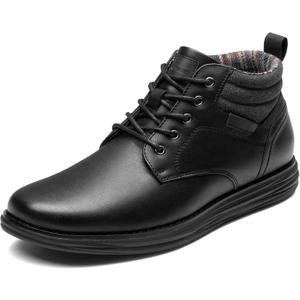 Bruno Marc Men's Mid Top Chukka Sneaker Lace Up Dress Boot (9.5, Black Monochrome)