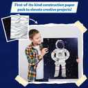Skillmatics Space Construction Paper for Kids - 120 Double-Sided Printed Sheets (9x12), Patterned Craft Paper for Art Projects, STEM Activities, DIY Crafts, Scrapbooking & School Supplies