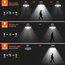 WdtPro Solar Lights Outdoor Motion Sensor, 3500LM Bright Solar Flood Lights Outdoor, Adjustable & Upgrade Glass Panel, Wireless LED Solar Powered Security Spot Lights Waterproof for Yard-2Pack, White