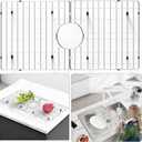 Chilinii Sink Protectors for Kitchen Sink 30" x 16" - Rectangular Extra Large Sink Grid for Kitchen Sink Bottom, Rust-Resistant Drainage Rack with Scratch Prevention Centered Drain