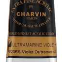 Charvin Extra Fine Professional Acrylic Paint - Ultramarine Violet, 60ml Tube, Triple-Milled, Lightfast Pigments, Open Stock Artist Acrylic Paints in Nature-Inspired Hues (2.02 Fl Oz (Pack of 1))
