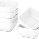 DELLING Ultra-Strong 3 Oz Ceramic Dip Bowls Set, White Dipping Sauce Bowls/Dishes for Tomato Sauce, Soy, BBQ and other Party Dinner - Set of 6 White