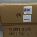 Ceiling Fans with Lights, 19.7'' Flush Mount Ceiling Fan with Lights and Remote, 3000K-6000K Dimmable Modern Low Profile Ceiling Fans for Bedroom Living Room, 6 Speeds Fandelier LED Fan Light