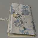 Flower Embroidery Refillable Journal, A6 Binder 6 Ring, Budget Binder, Planner Binder, Refillable Notebook, Travel Diary for Women, Gift for Friends Female, Teen Girl Gifts, Blue Forget-Me-Not