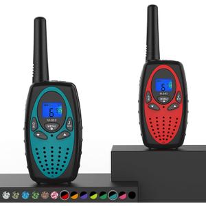 Walkie Talkies Long Range, M880 FRS Two Way Radio for Adults with Mic LCD Screen/Resistance Wakie-Talkies with Noise Cancelling for Men Women Outdoor Adventures Cruise Ship (Blue and Red)