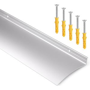 4" W 40" L Extra-Wide Heavy-Duty Door Rain Drip Guard Cap, Aluminum Rain Deflector for Windows Doors Guard, Stops Rain Moisture Damage for Home, Storefront, RV (40" L, Silver, Straight)