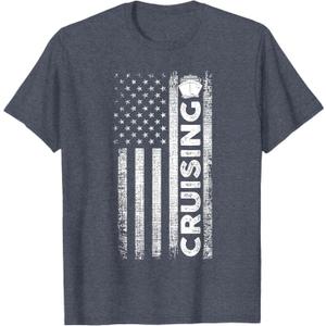 Cruise Ship Captain American Flag Cruising T-Shirt 2XL