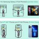 Z Fold 4 Car Mount, [Aluminum & Phone Case Friendly] Universal Car Vent Clip Z Fold 6 Accessories for Samsung Galaxy Z Fold 7 6 5 4 3 2 S25 Ultral Google Pixel Fold iPhone 16