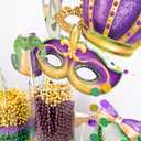 2 x Cheerland Clearance Masquerade Party Photo Booth Props Mardi Gras Photo Prop Carnival Party Decorations New Orleans Theme Favors for Birthday Classroom Bachelorette Venetian Mask Party Supplies