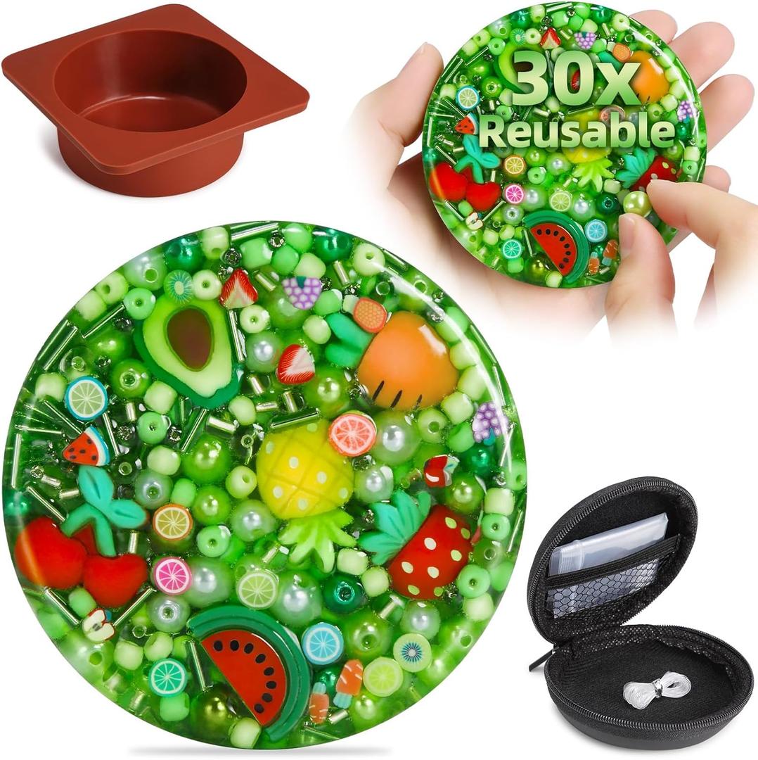 Reusable Picky Fidget Pad with Mold, Microwaveable 30 Times Sensory Skin Picking Fidget Toys, Portable Picking Pad for On-the-Go Use, Gift for Adults with Anxiety, ADHD, OCD, Dermatillomania