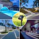 Solar LED Strip Lights Outdoor Waterproof Solar Powered Rope Light 19.6FT 180 LED 6000K White Cuttable Tape Lighting for Outside, Pool, Stair, Sign (Upgraded Version)