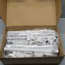 White Room Dividers Tension Curtain Rod, No Drilling Adjustable 72-200" W x 43-120" H Pole,Divider for Room Separation