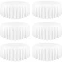 10 Pack White Tablecloths for Round Tables 120 Inch Tablecloth Round Table Cloths Polyester Tablecloths for Rectangle Tables Fabric Tablecloth Washable Tablecloth for Wedding Party