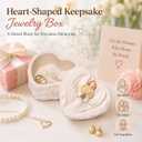 Hodao Angel Heart Jewelry Box, Bless You Resin Trinket Box for Women, Mothers Day Birthday Gift, March Birthday Gifts for Women, Valentines Day Keepsake Decor