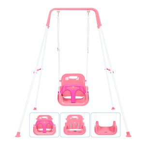 3-in-1 Height Adjustable Baby Swing Set for Ages 1-10 Years Safe & Durable