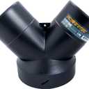 POWERTEC 70189 Dust Collector Y-Fitting | 6-Inch to 4-Inch Hose Reducer for Woodworking Dust Collection System,Black