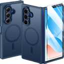 FNTCASE for Samsung Galaxy Z Fold7 Case: [Fit for Magsafe] [Screen Protector] Magnetic Translucent Matte, Military Grade Drop Protection, Shockproof Protective for Fold 7 Phone Cover (Blue 8.0 inch)