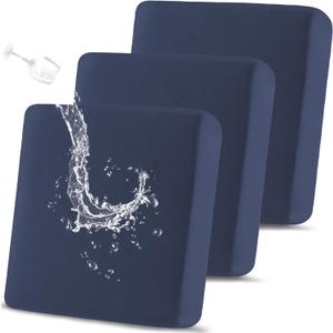 Waterproof Couch Cushion Covers, Stretch Individual Sofa Seat Cover for Sectional L Shaped Sofa, Reversible Couch Furniture Protector for Pets (3-Piece Sofa Cushion Cover, Navy)