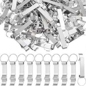 Bottle Opener Keychain Bulk Blank DIY Aluminum Alloy Beer Bottle Opener Bulk Claw Soda Can Beverage Keychain Pocket Small Split Key Ring for Wedding Bar Bartender Restaurant