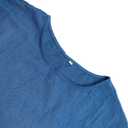Kubsid Long Blue M Dresses for Women 2024 Summer Cotton Linen Solid Short Sleeve Gauze Dress Crewneck Loose Casual Beach Vacation Flowy Short Dress with Pockets (Blue)