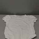 MISSJOY Womens Sexy Short Sleeve Bodysuits Crew Neck Ribbed Petal Sleeve Leotards Tops, Size L