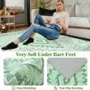 Yinhua Sage Green 8x10 Rugs for Living Room, Western Area Rug Washable