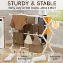 Foldable Clothes Drying Rack, Reinforced Joints, White, 29"W x 12"D x 35.5"H