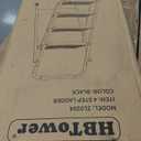 HBTower Step Ladder, Step Stool Foldable for Adults with Wide Anti-Slip Pedal, Lightweight 4 Step Ladders for Home (Black)