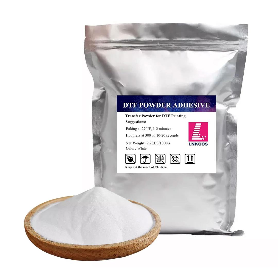 DTF Powder White 1KG/35.3 oz Digital Transfer Hot Melt Adhesive, Pretreat Powder for Ep L1800 Printer(White/1KG) (2.2 Pound (Pack of 1))