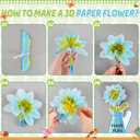 2 x Spring Bulletin Board Decorations for Classroom - It's Time to Bloom Bulletin Board Set with 3D Paper Flower Cutouts Motivational Decorations for Spring Summer School Home Chalkboard Door Wall Supply (Green)