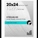 Americanflat 20x24 Picture Frame with Polished Plexiglass - Use as 16x20 Frame with Mat or Display 20x24 Photo Without Mat - Streamline Collection - Thin Border Picture Frames for Wall - Black