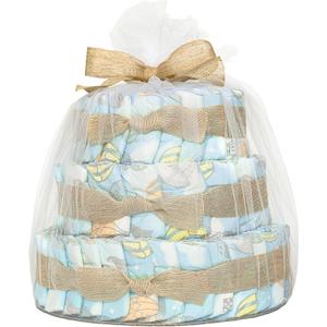 The Honest Company Deluxe Diaper Cake | Clean Conscious Diapers, Baby Personal Care, Plant-Based Wipes | Above it All | Deluxe, Size 1 (8-14 lbs), 70 Count