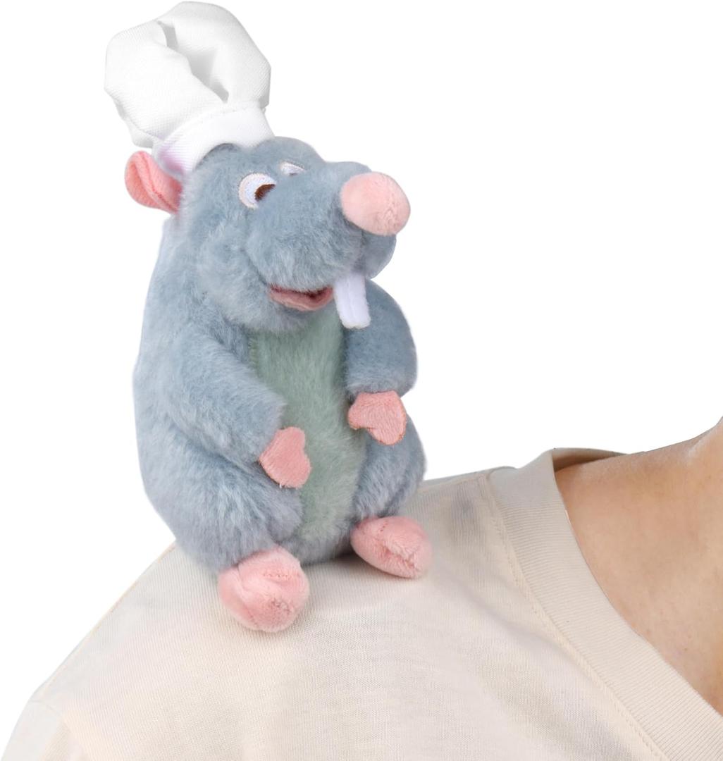 Rat Plush Toy Shoulder Riding Magnet Toy Remy Chef Pel 6 inch